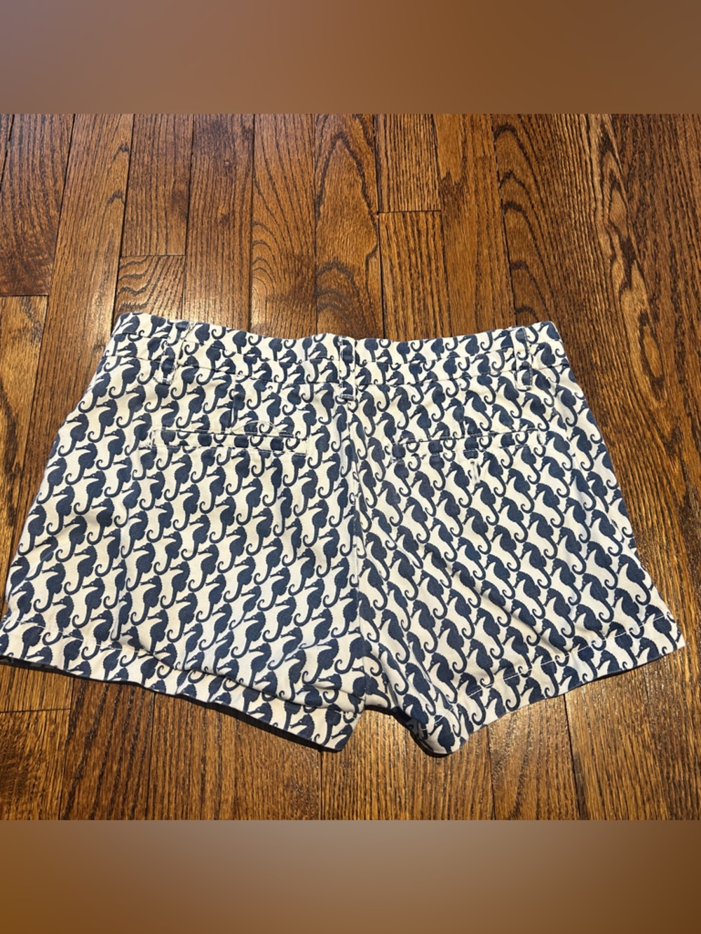 J. Crew Navy Seahorse Print Chino Shorts - Picture 3 of 3